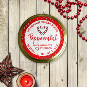 Tillverkad med Kärlek Peppermint Homemade Sugar SC Runt Klistermärke