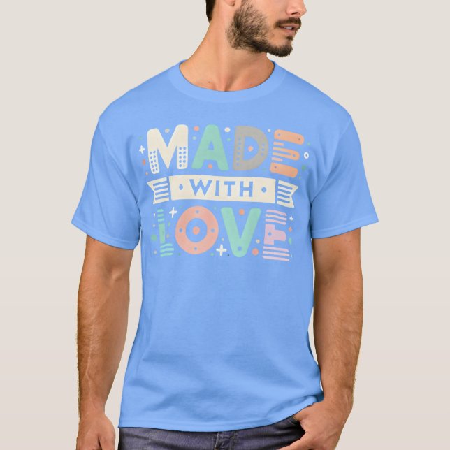 Tillverkad med kärlek retro t shirt (Framsida)