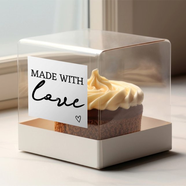 Tillverkad med kärlek stämpel (Made with love rubber stamp from Ricaso. Great for business and personal use. Easy to use stamps. )