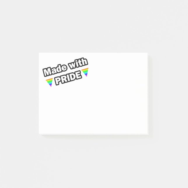 Tillverkad med Pride Post-it Block (Framsida)