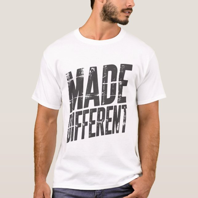 Tillverkad Olika Fettypsnitts Motivation T Shirt (Framsida)