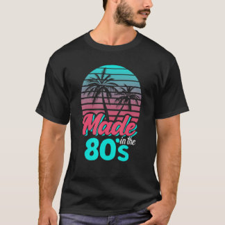 Tillverkad på 1980-talets solnedgång Retro Party C T Shirt