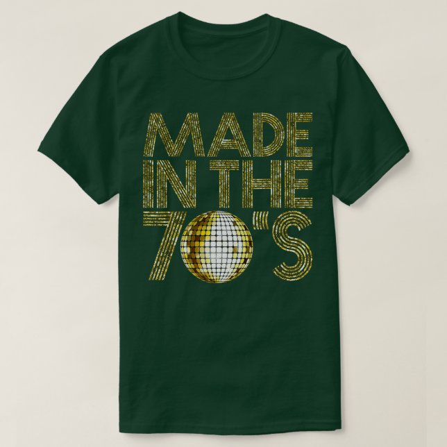 Tillverkad på 70-talet 1979 års Retro Disco 40 år T Shirt (Design framsida)