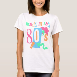 Tillverkad på 80-talet Pastel Eighties Retro T-Shi T Shirt