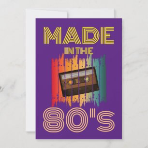 TILLVERKAD PÅ 80-TALET VINTAGE KASSETTBAND INBJUDNINGAR