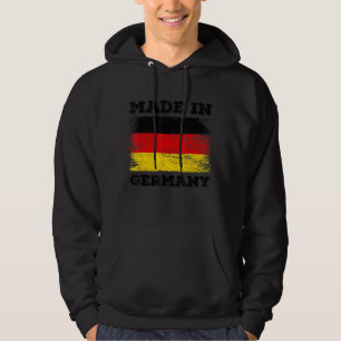 Tillverkad Tyskland med tyska Flagga Hoodie