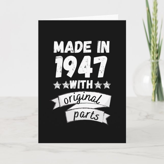 tillverkade 1947 med originaldelar, kort (Framsida)