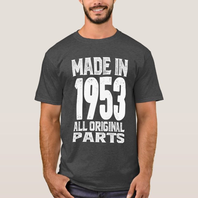 Tillverkade 1953 alla originaldelar t shirt (Framsida)