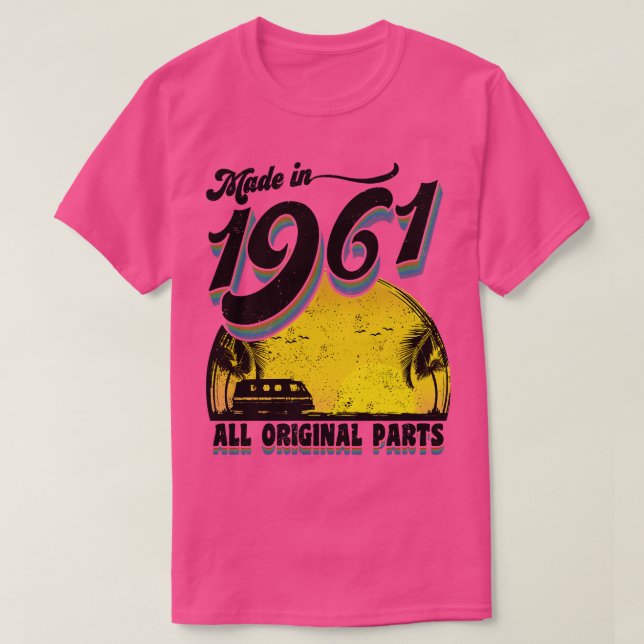 Tillverkade 1961 alla originaldelar t shirt (Design framsida)