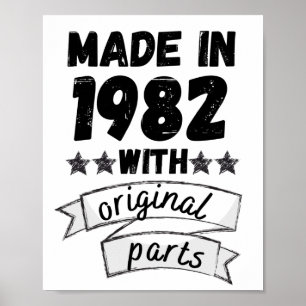 tillverkade 1982 med originaldelar, poster