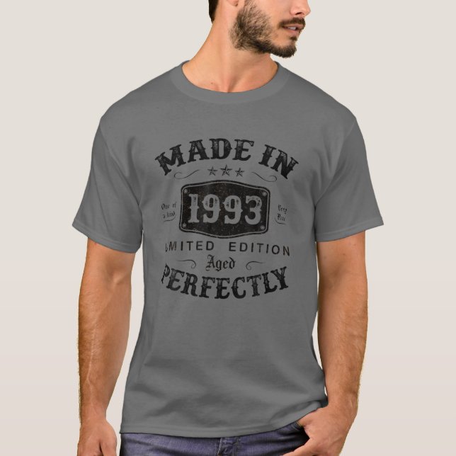 Tillverkade 1993 30 år gamla gåvor från 30års föde t shirt (Framsida)