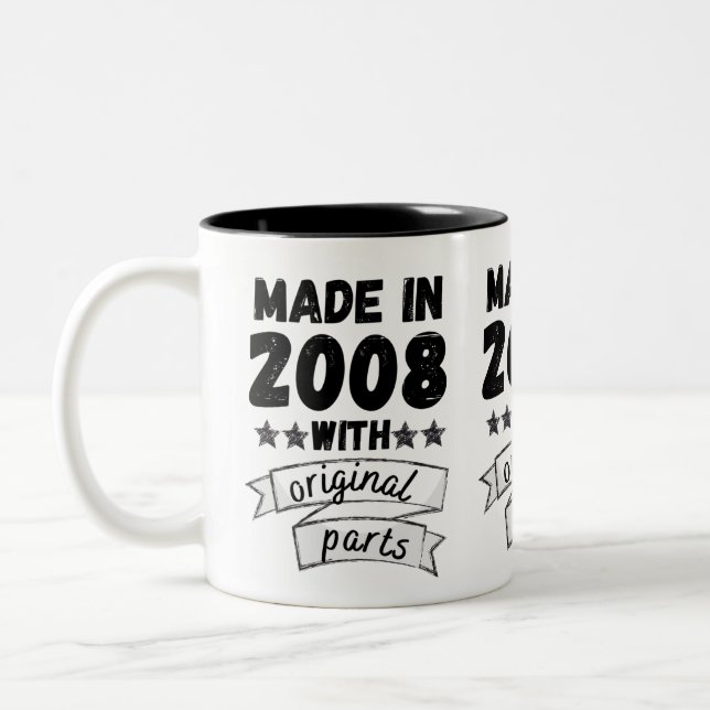 tillverkade 2008 med originaldelar, Två-Tonad mugg (Vänster)