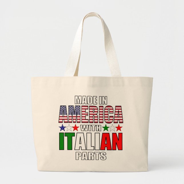Tillverkade i Amerika med italienska delar Jumbo Tygkasse (Framsidan)