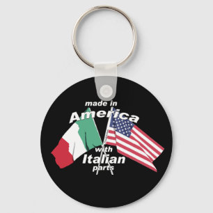 Tillverkade i Amerika med italienska delar Nyckelring