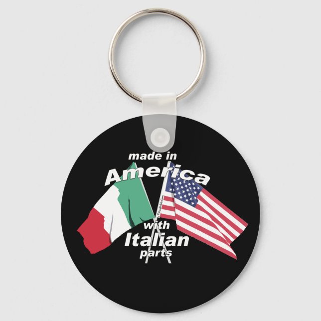 Tillverkade i Amerika med italienska delar Nyckelring (Framsida)