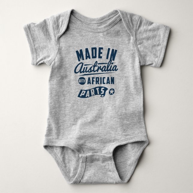 Tillverkade i Australien med afrikanska delar T Shirt (Framsida)