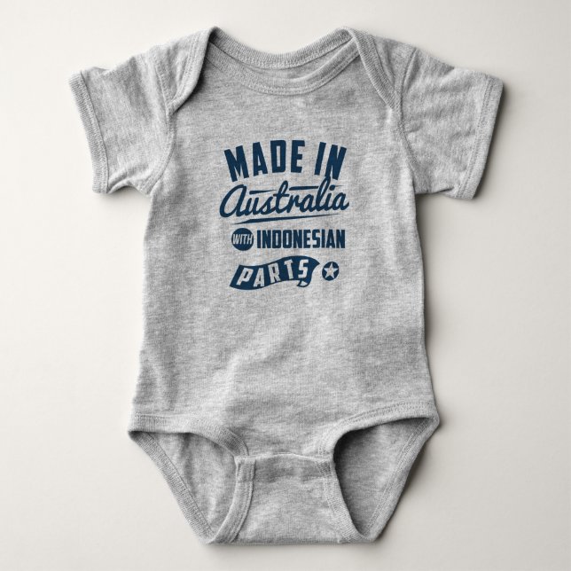 Tillverkade i Australien med indonesiska delar T Shirt (Framsida)
