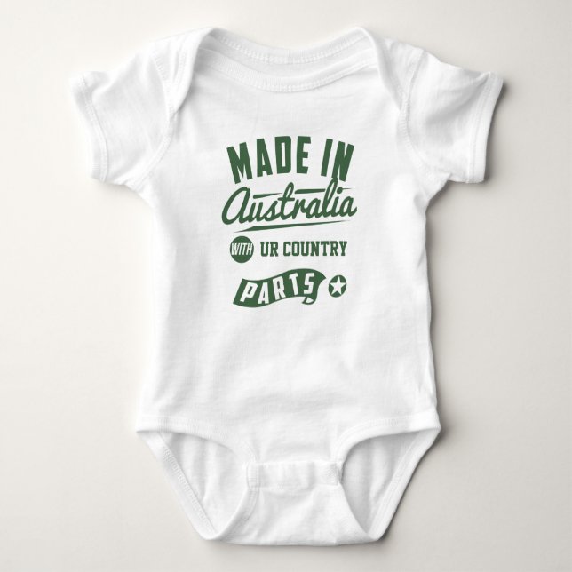 Tillverkade i Australien med "Land"-delar anpassad T Shirt (Framsida)