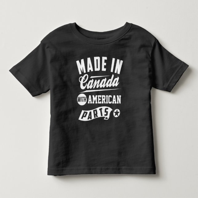 Tillverkade i Kanada med amerikanska delar T-shirt (Framsida)