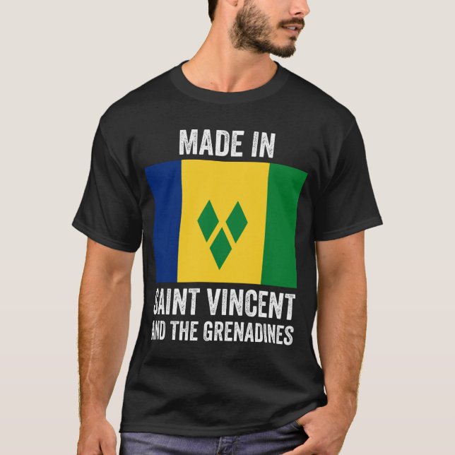 Tillverkade i Saint Vincent och Grenadinerna // Fl T Shirt (Framsida)