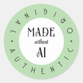 Tillverkade utan AI-stämplar Runt Klistermärke