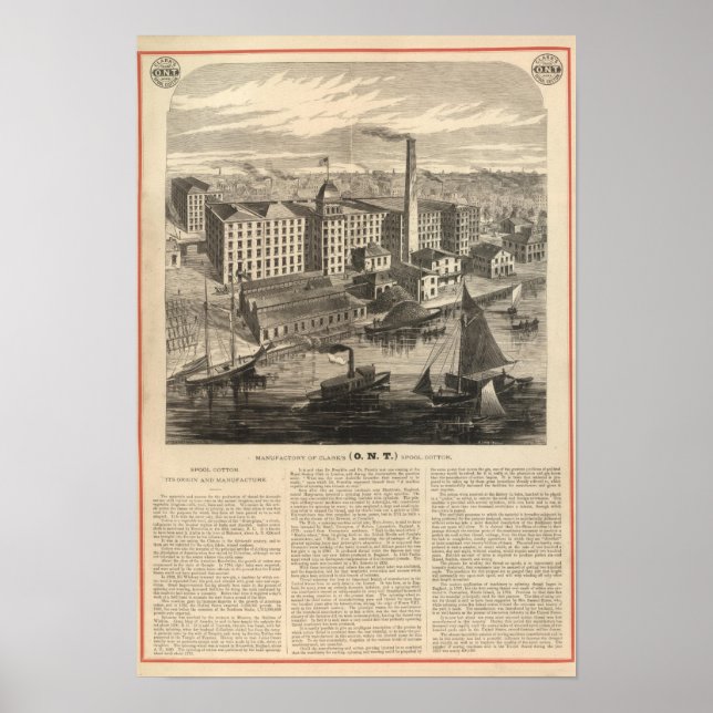 Tillverkare av Clark's ONT Spool Cotton Poster (Framsidan)