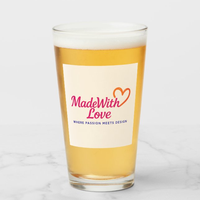 Tillverkat av dricksglas med Kärlek Glaskopp (Framsida fylld)