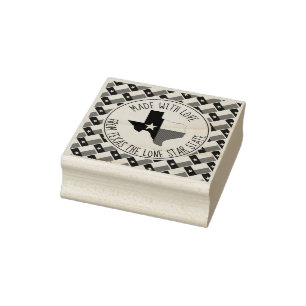 Tillverkat med Kärlek från TEXAS Texan Flagga Kart Stämpel
