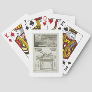 Tillverkning av flaskakorkar, från 'Encyclopedien Casinokort