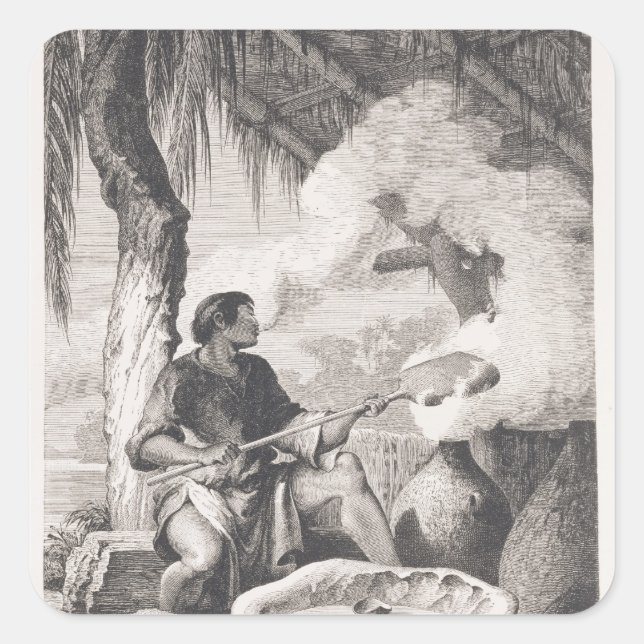 Tillverkning av Indien-gummi Fyrkantigt Klistermärke (Framsida)