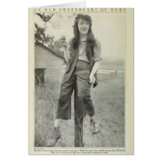 Tillverkningsfotografi av Mabel Normand 1917 Hälsningskort
