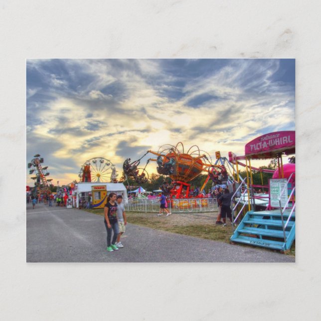 Tilt-A-Whirl Romantik Vykort (Framsida)