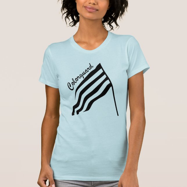 Tilt Colorguard Flagga T Shirt (Framsida)