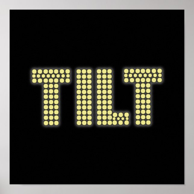 TILT Pinball Poster #7 Minimalistisk design (Framsidan)