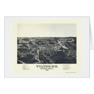Tilton panorama- karta för NH - 1884 Hälsningskort