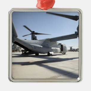 Tiltrotor flygplan 2 för fiskgjuse V-22 Julgransprydnad Metall