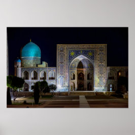 Tilya-Kori Madrasah i Registan square square - Sam Poster