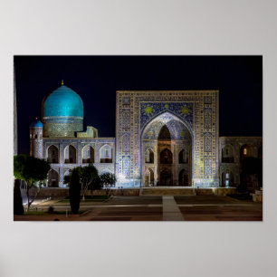 Tilya-Kori Madrasah i Registan square square - Sam Poster