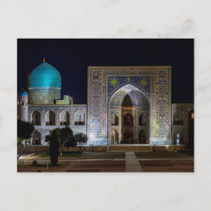 Tilya-Kori Madrasah i Registan square square - Sam Vykort