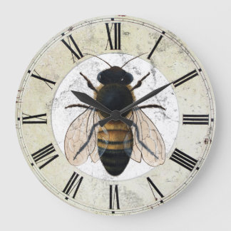 Tim Campbell's honey Bee Wall Clock Stor Klocka