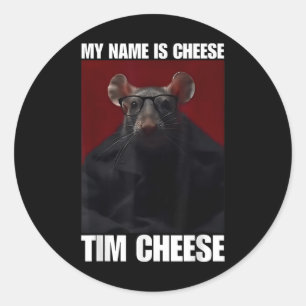 Tim Cheese - Brainrot Meme Runt Klistermärke