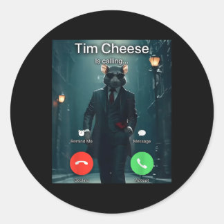 Tim Cheese Meme Runt Klistermärke