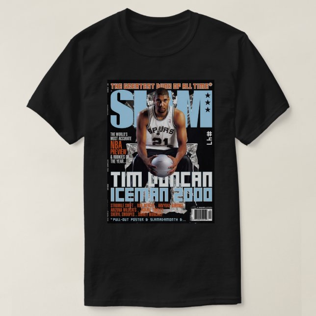 Tim Duncan vintage SLAM T Shirt (Design framsida)