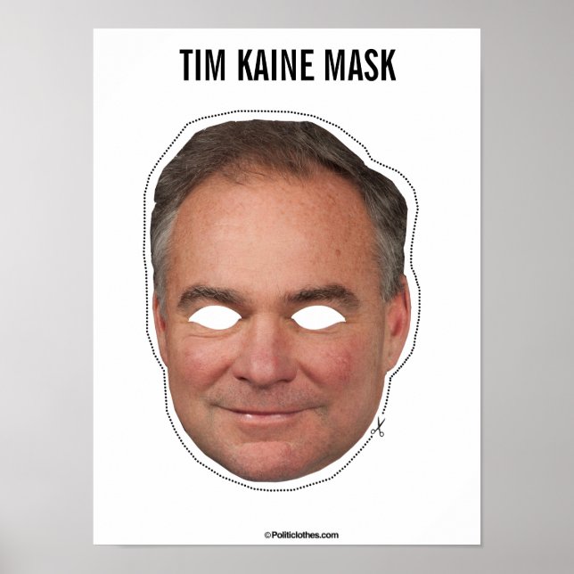 Tim Kaine Mask Cutout Poster (Framsidan)