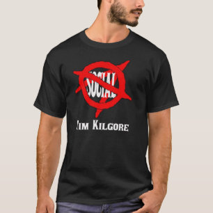 Tim Kilgore AntiSocial anarkist (mörk) Tee Shirt