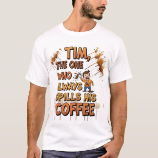 Tim, Perpetual Coffee Spiller T Shirt