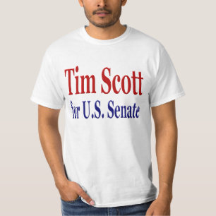 Tim Scott för senat med röd blå text T-shirt