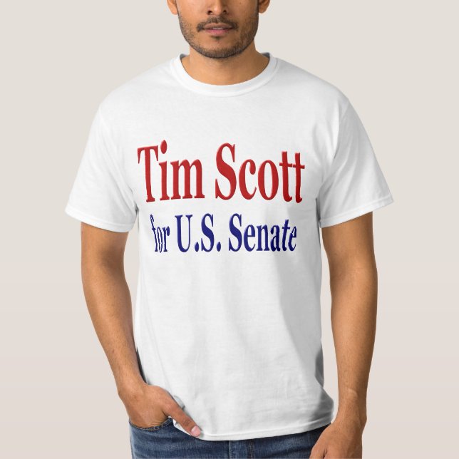 Tim Scott för senat med röd blå text Tröja (Framsida)