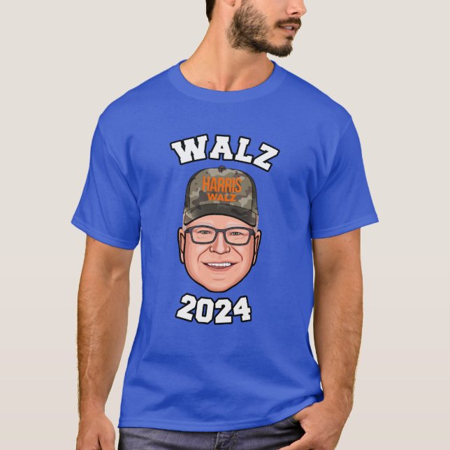 Tim Walz 2024 T Shirt (Framsida)