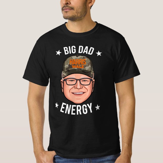 Tim Walz Big Pappa Energy T Shirt (Framsida)